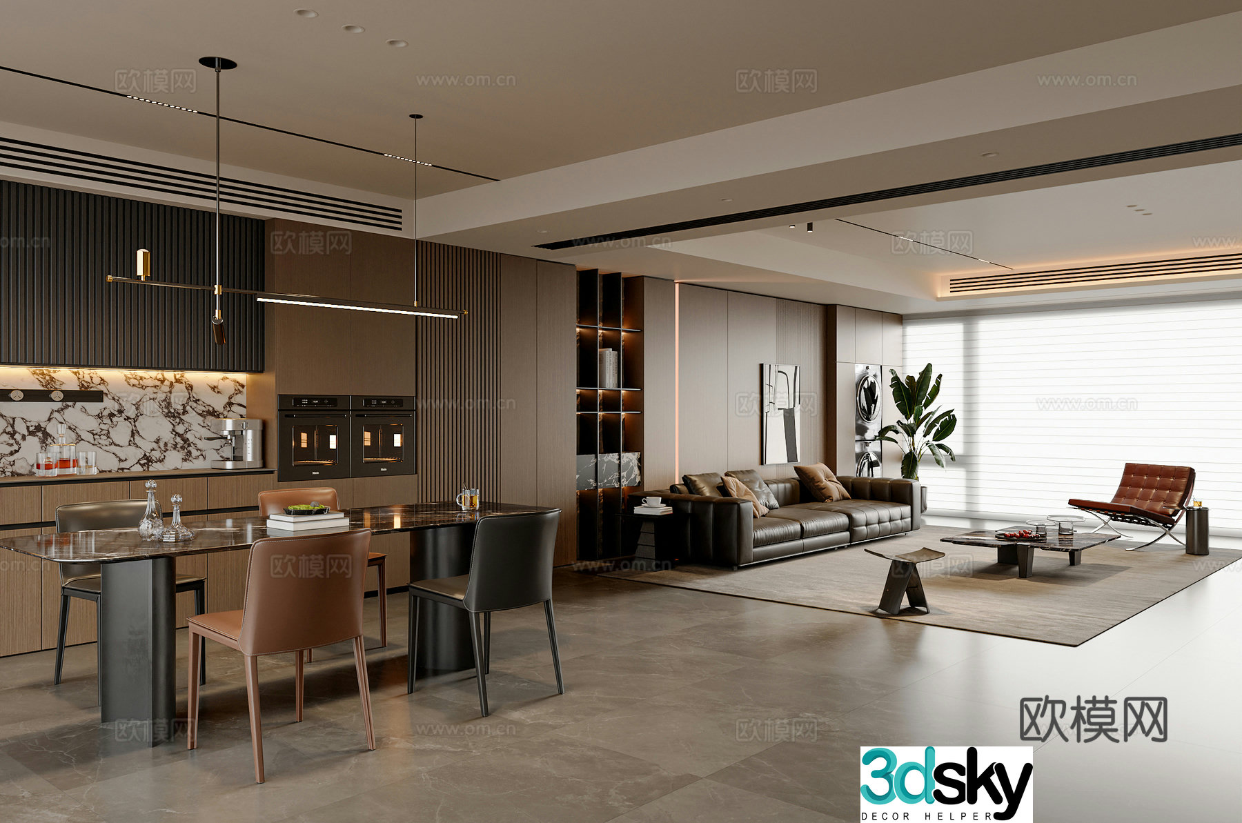 Italian restaurant 3d model