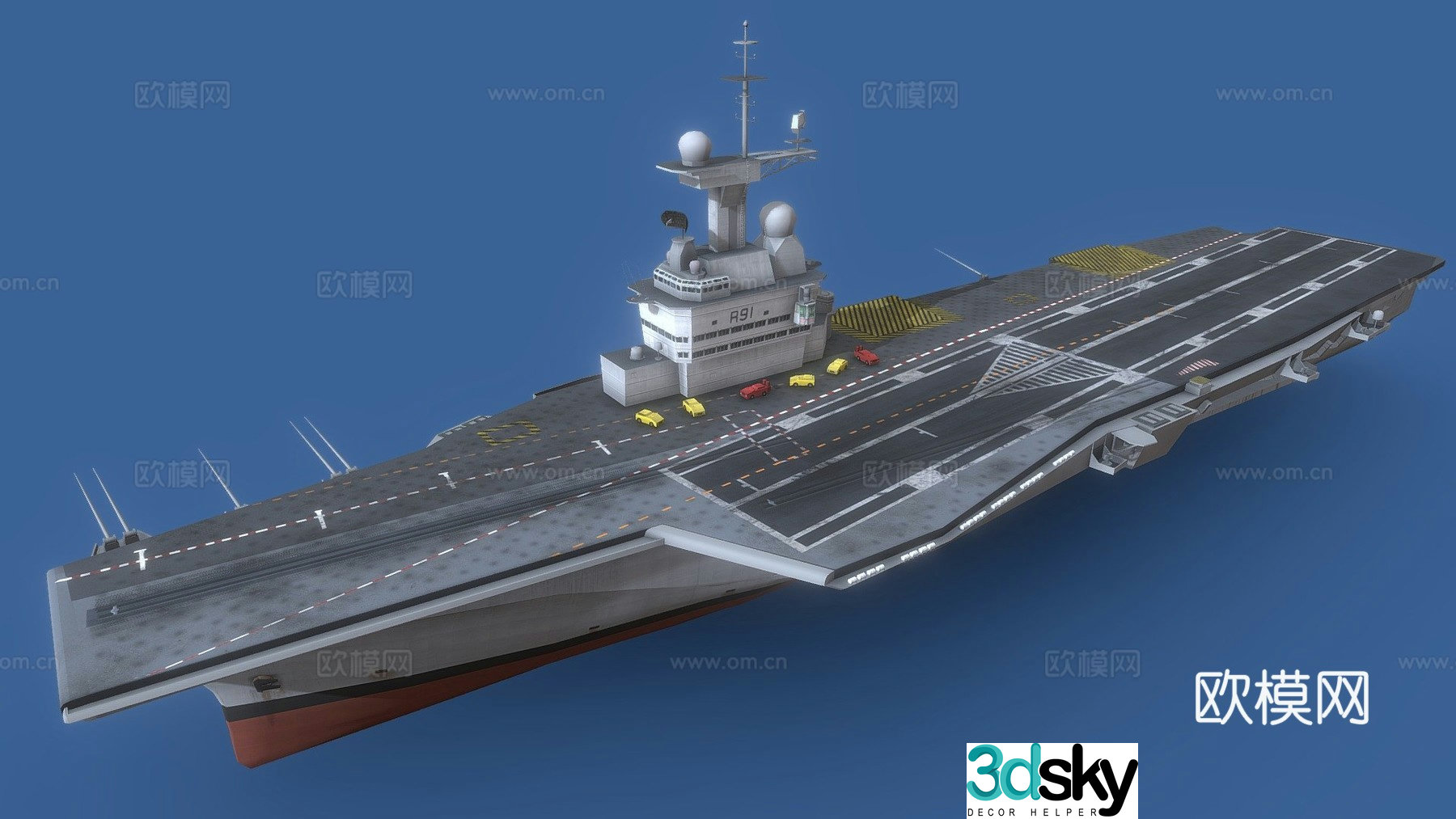 French aircraft carrier 3d model