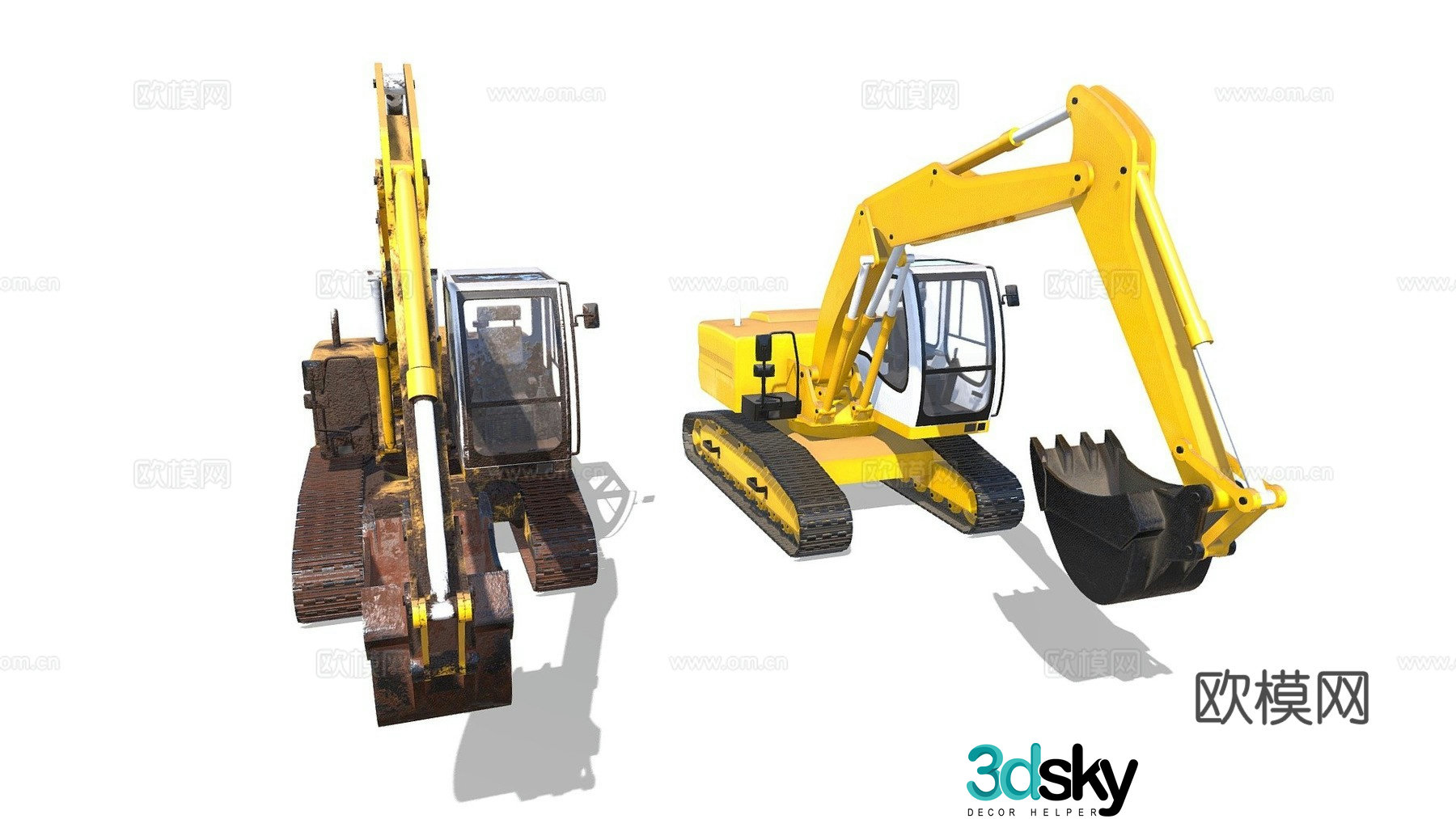 excavator crane 3d model
