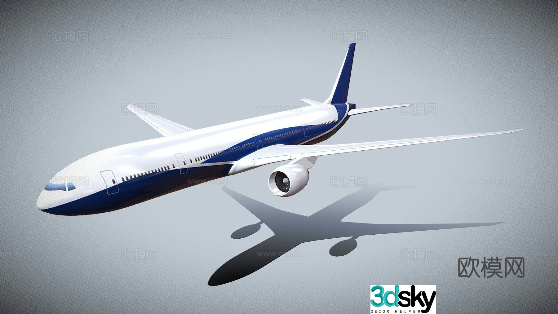 commercial aircraft passenger aircraft 3d model