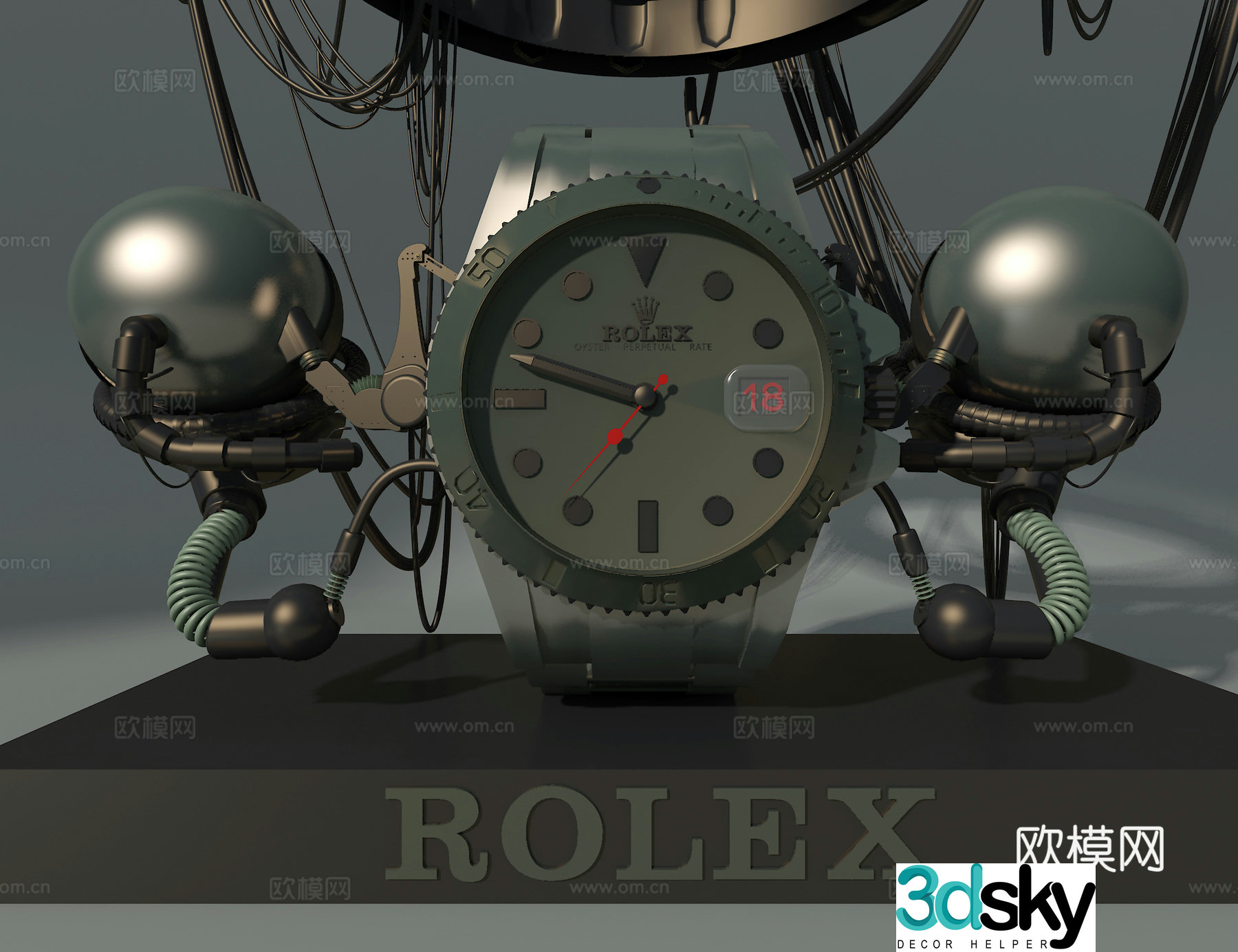 Mechanical watch beautiful 3D model