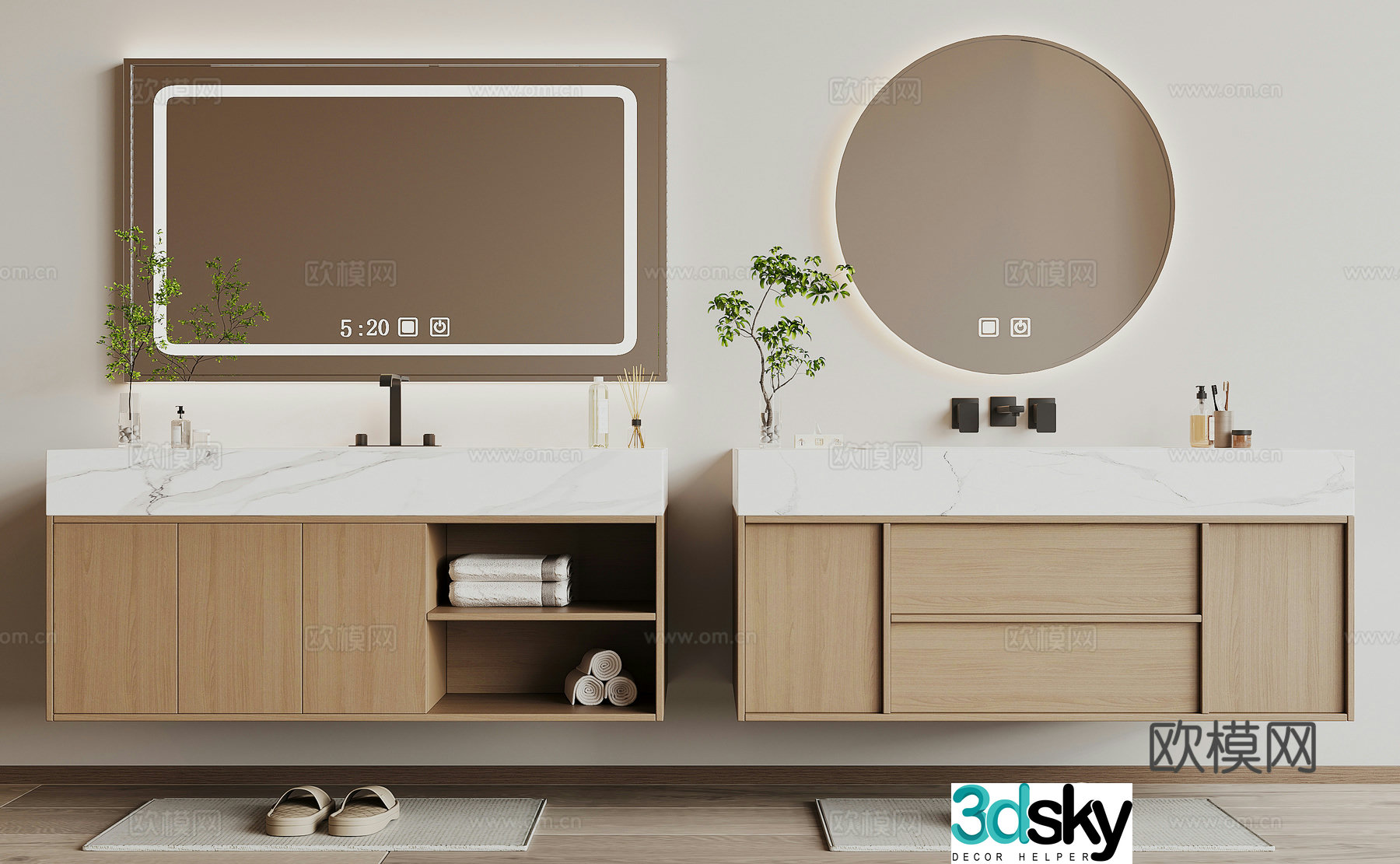 Modern bathroom cabinet 3d model