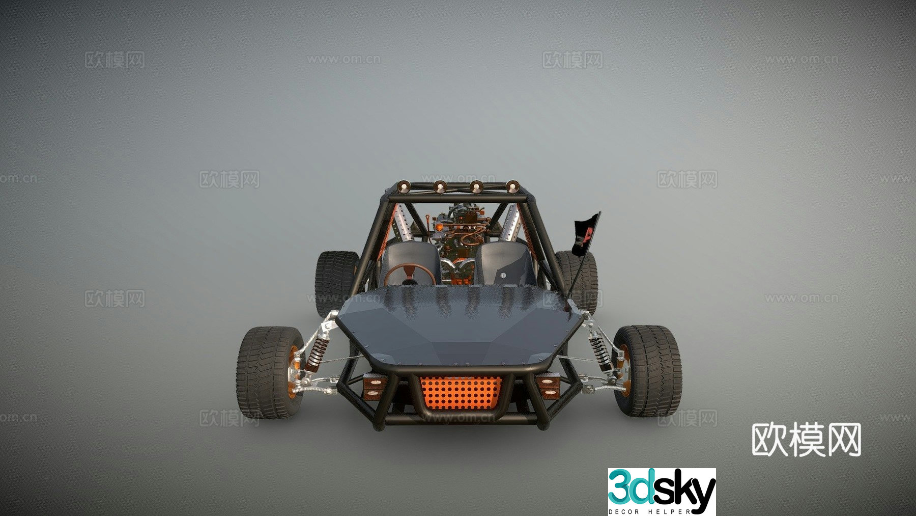 Dune buggy racing car 3d model
