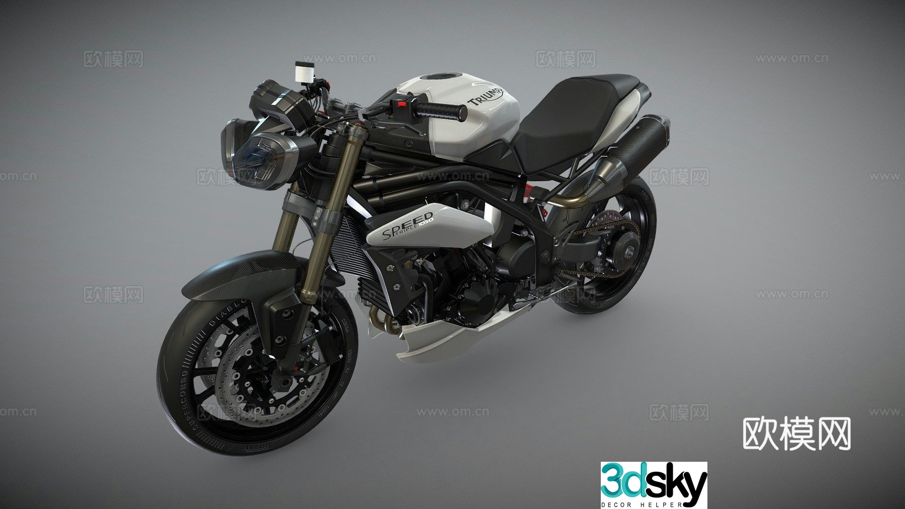 Triumph motorcycle 3d model