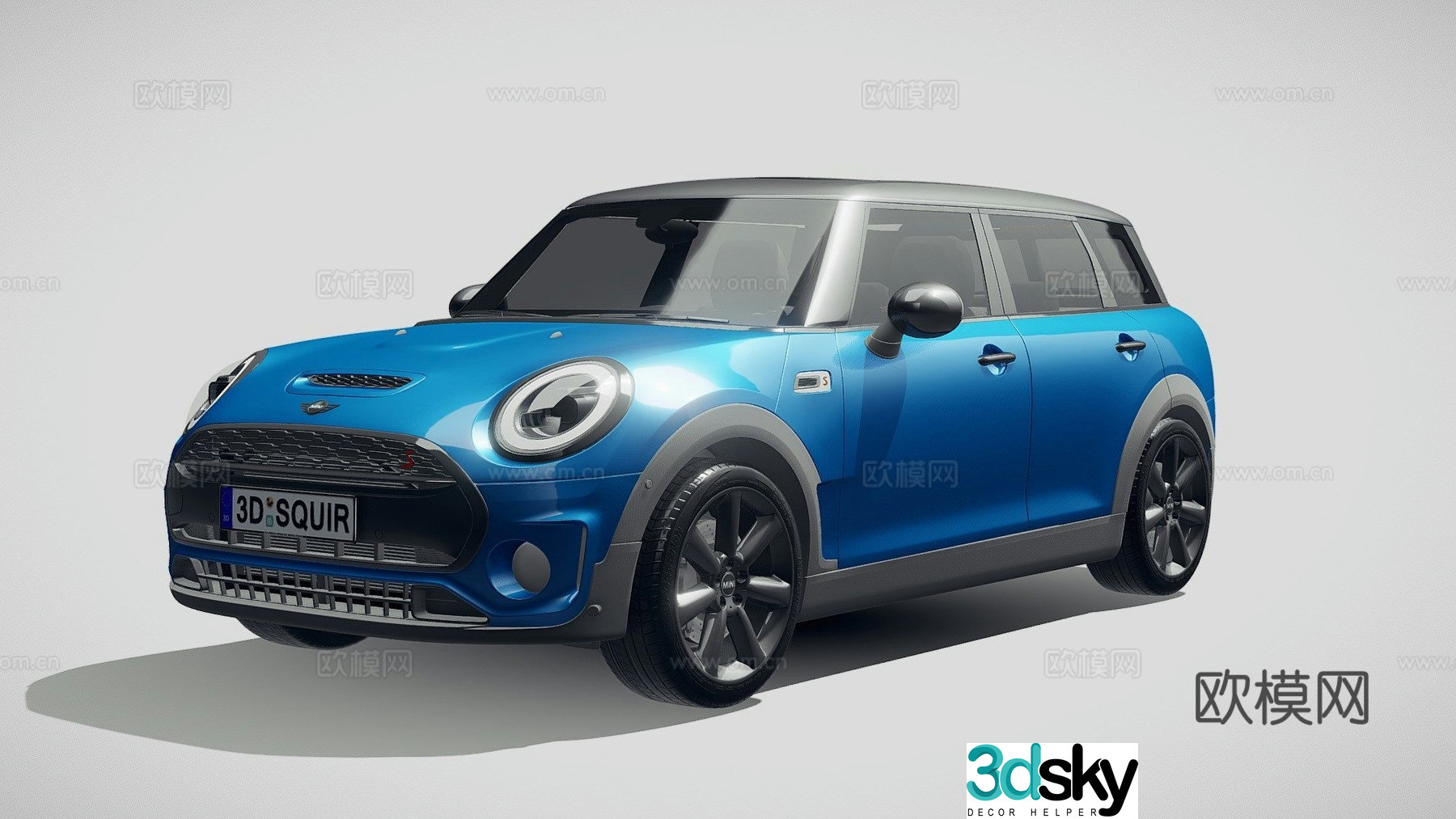 blue car 3d model