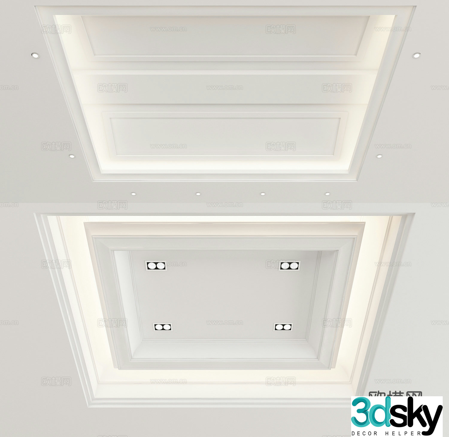 Modern ceiling suspended ceiling 3d model