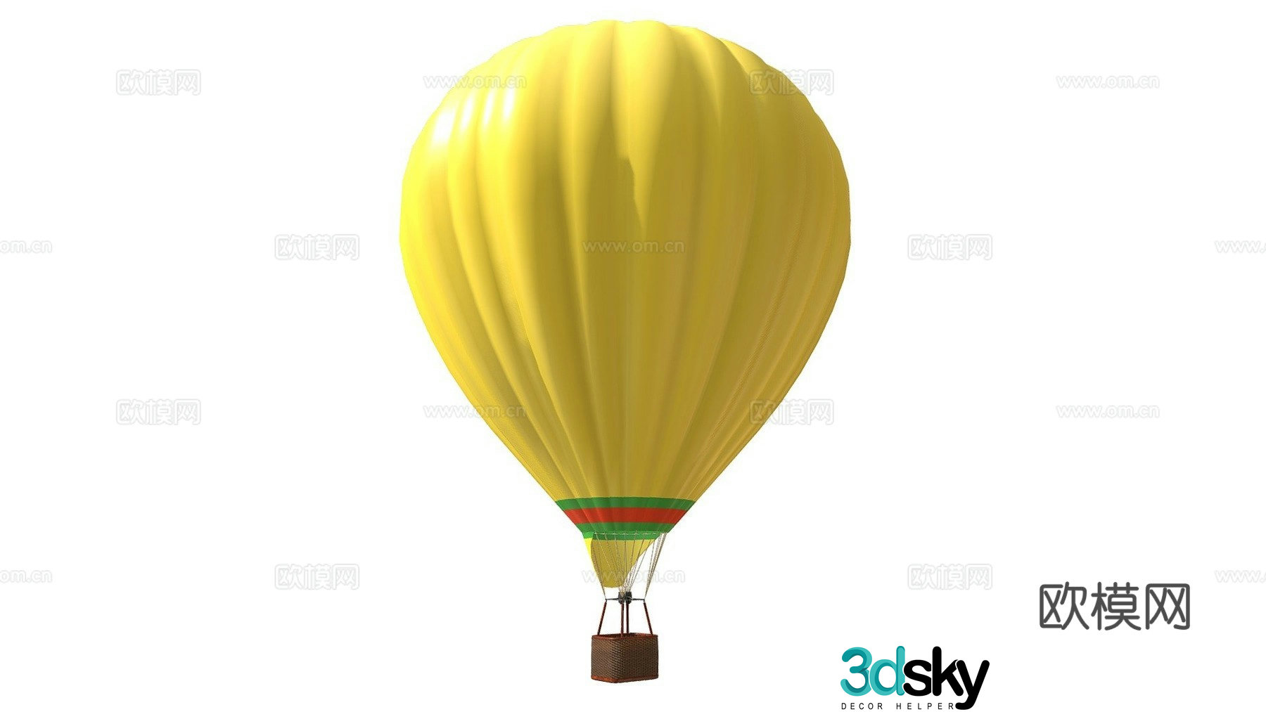 Hot air balloon 3d model