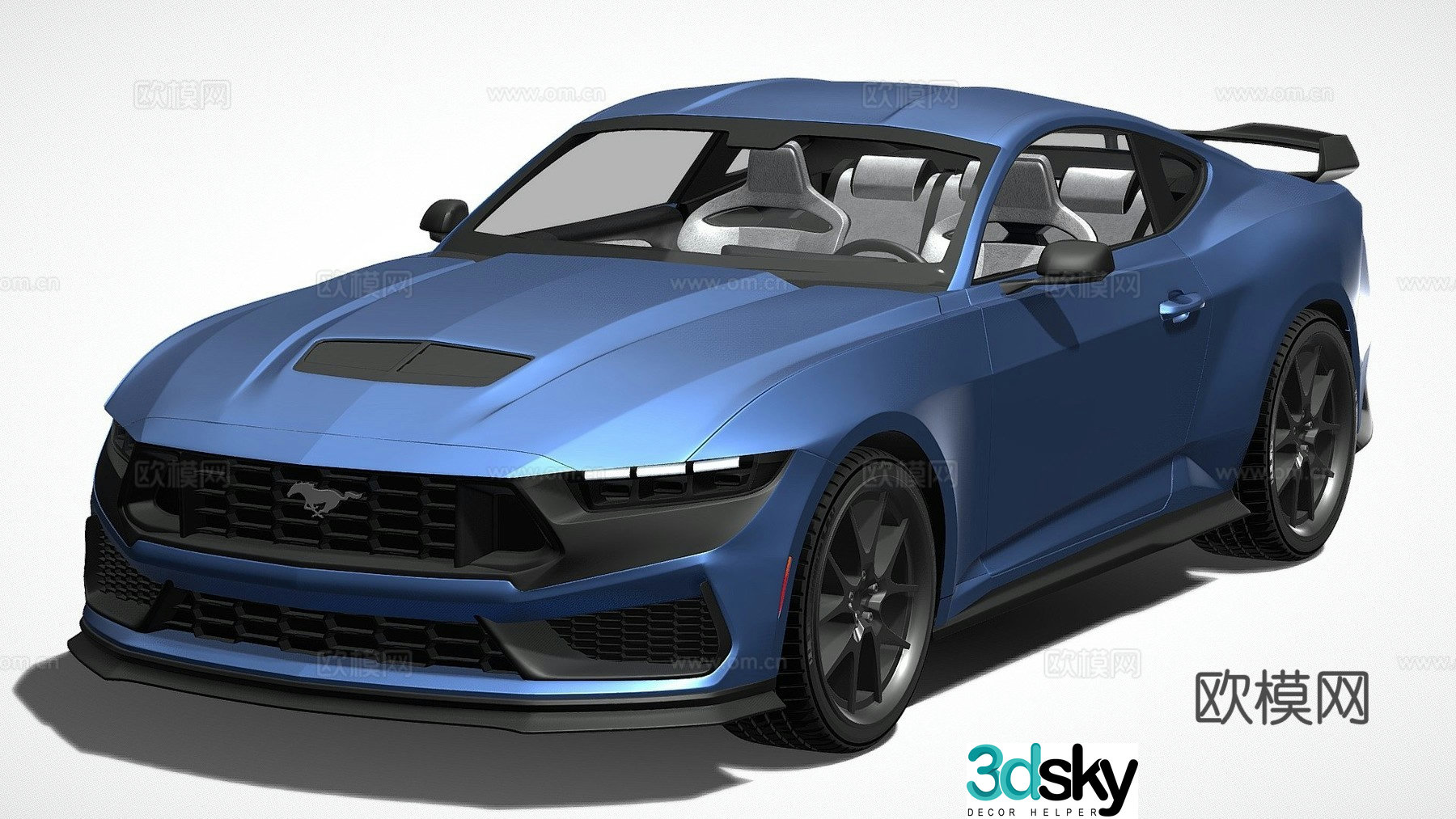 ford mustang car sedan sports car 3d model