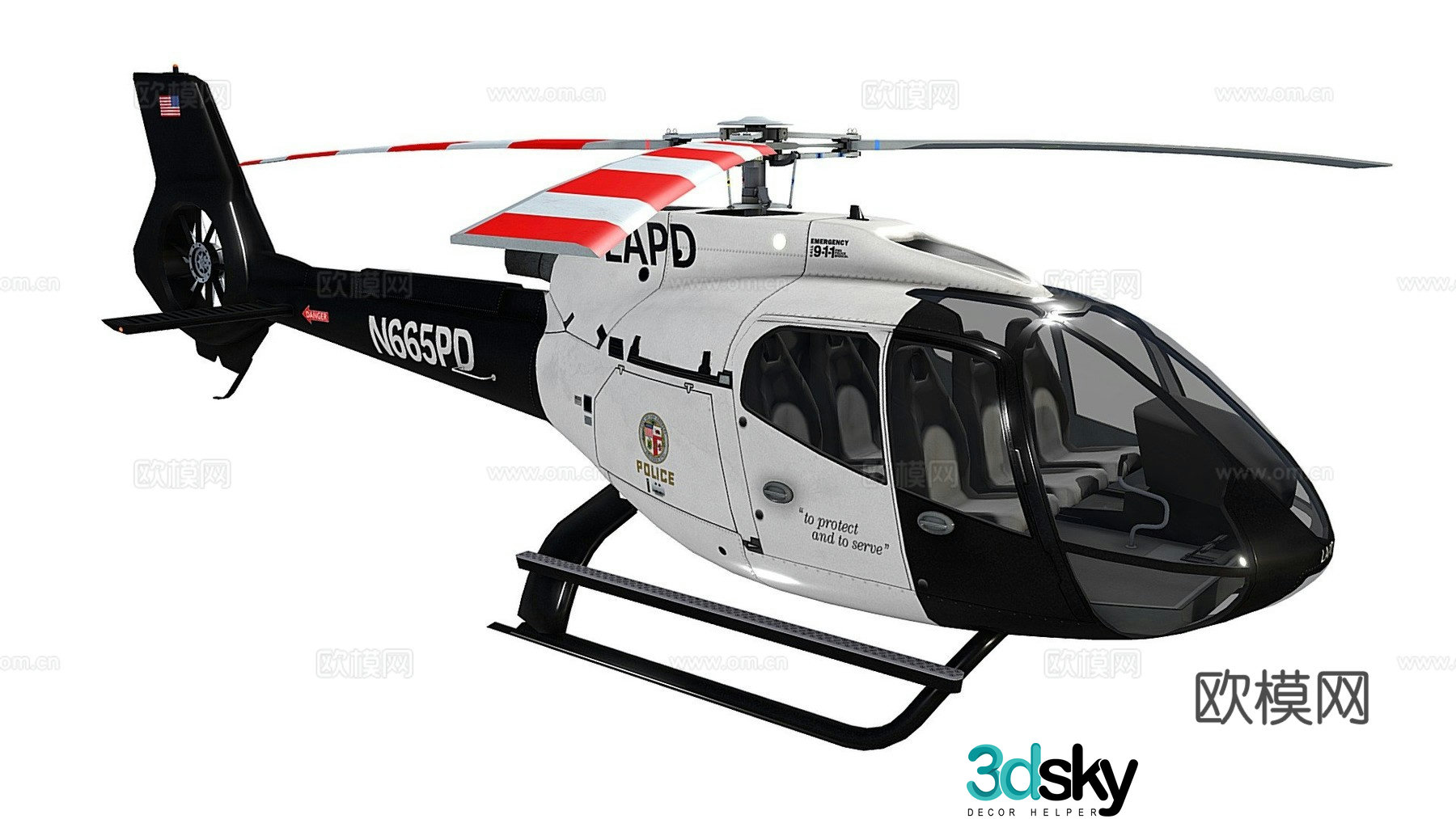 airplane helicopter 3d model