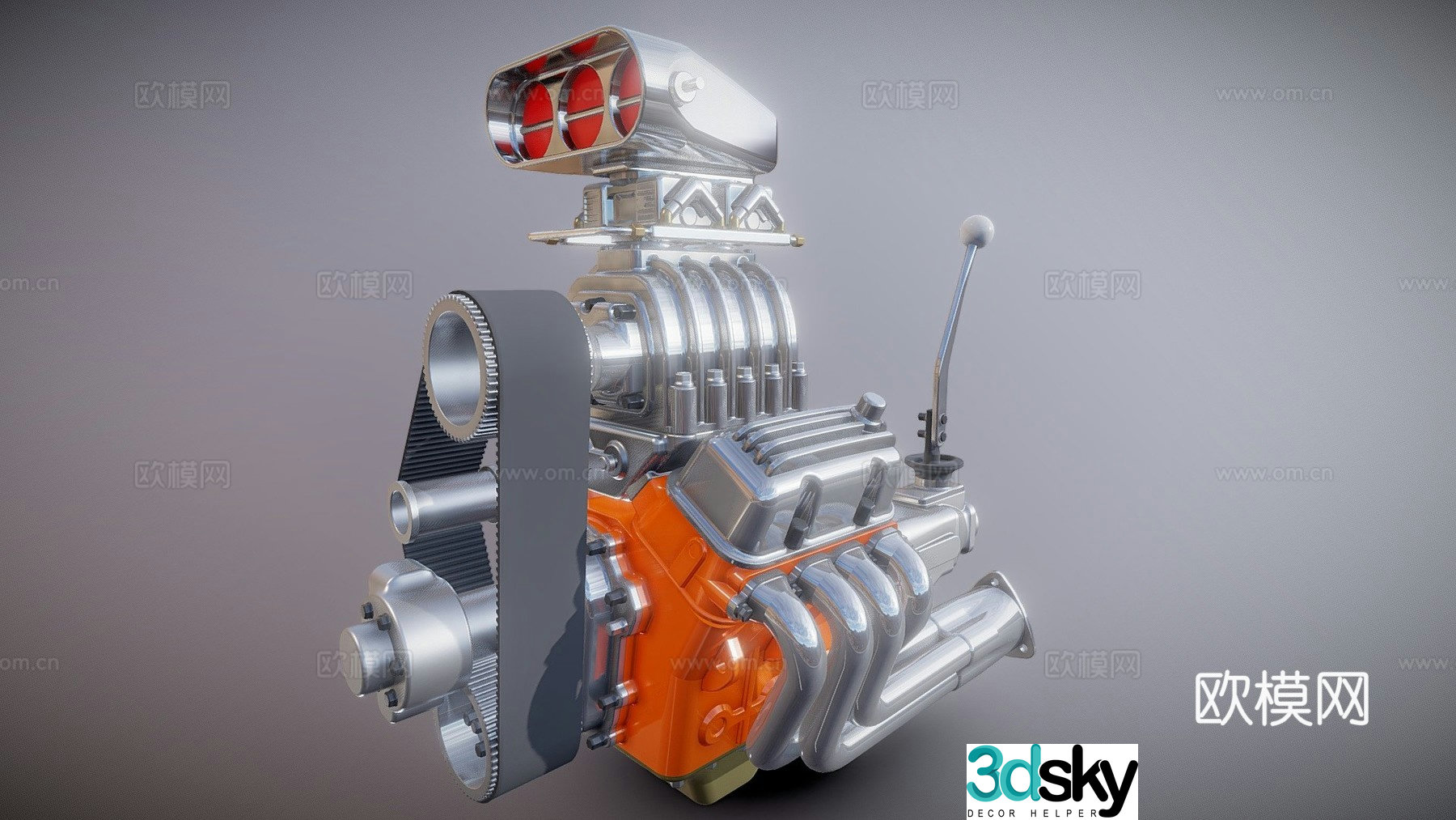 cartoon engine 3d model