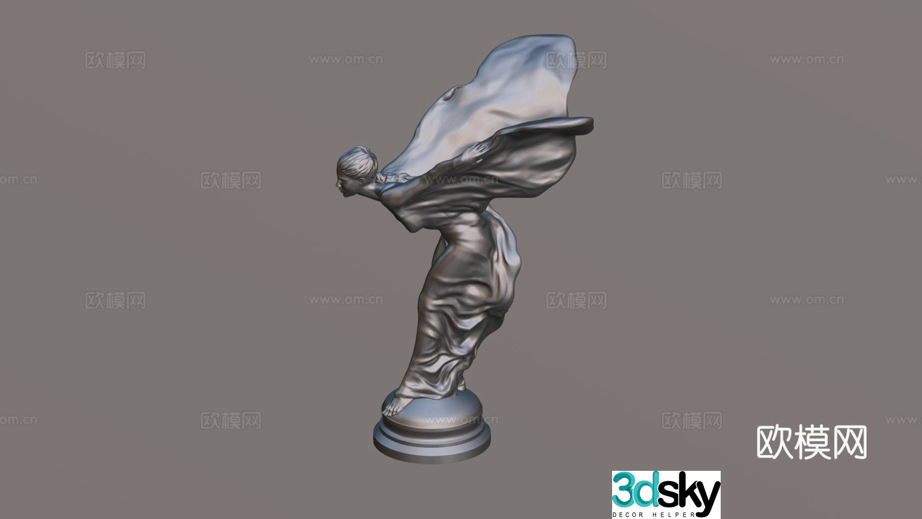 Flying Goddess Trophy 3D model
