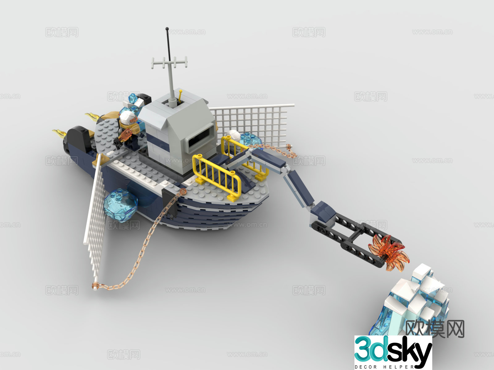 Lego LEGO toys building blocks icebreaker fishing boat ship 3d model