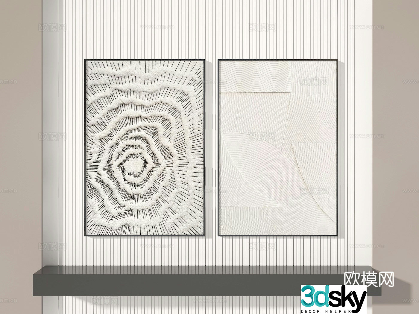 Decorative painting texture painting hanging painting 3d model