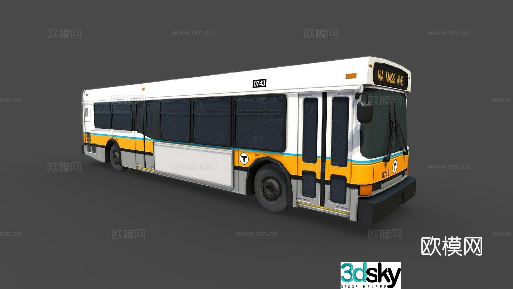city â€‹â€‹bus 3d model
