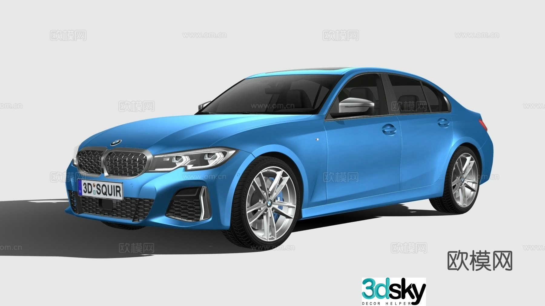 bmw car sedan 3d model