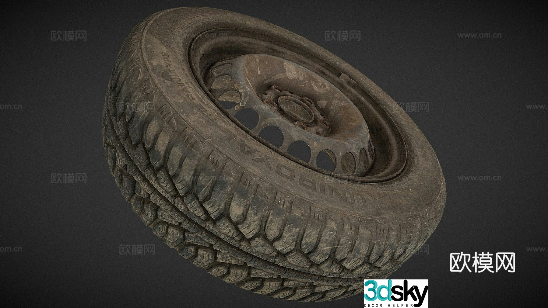 car tire hub wheel 3d model