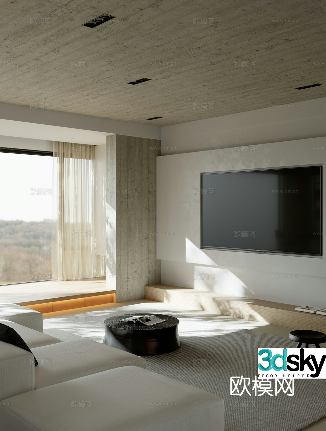 Modern living room 3d model