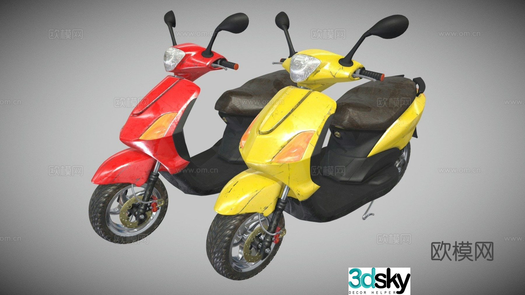 motorcycle electric car 3d model