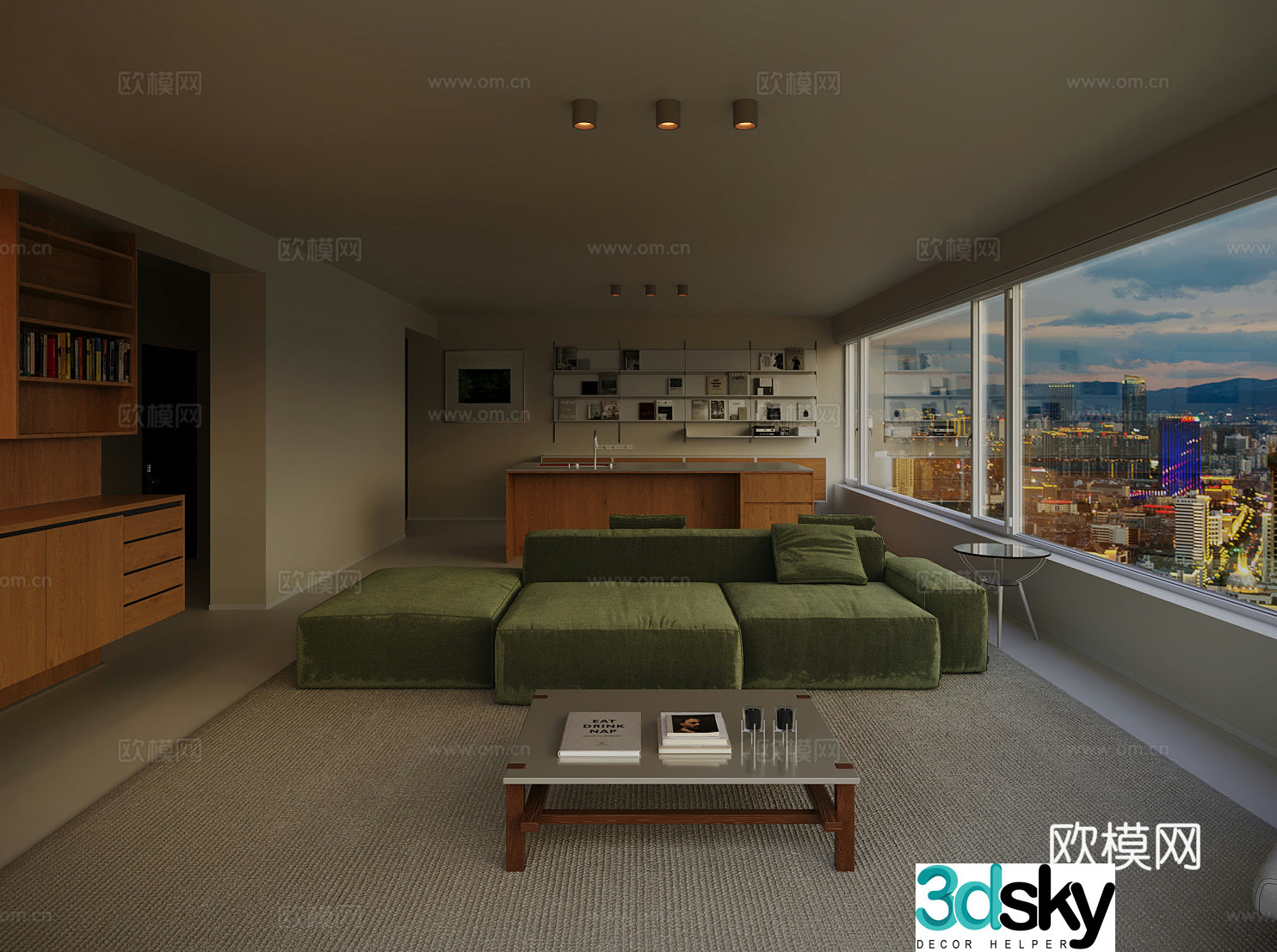 Modern guest restaurant 3d model
