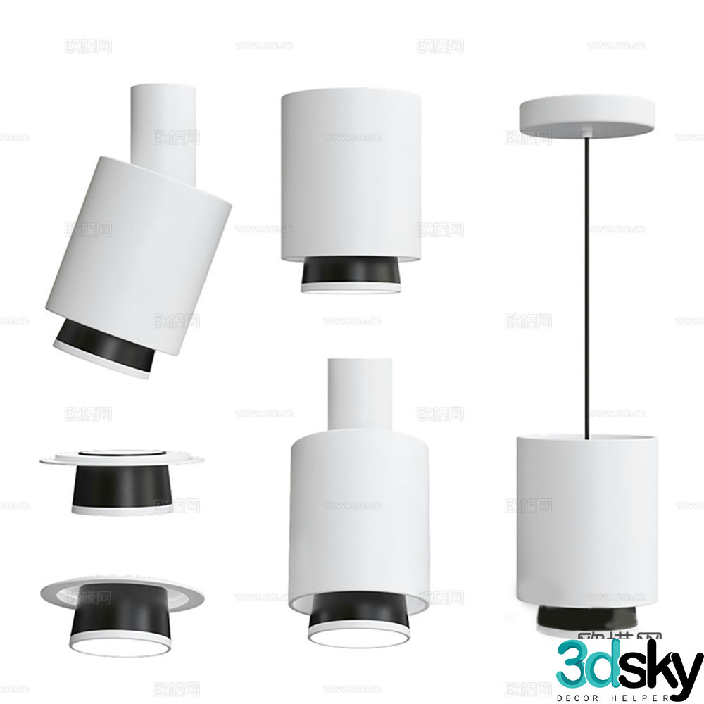 Lamps downlight spotlight 3d model