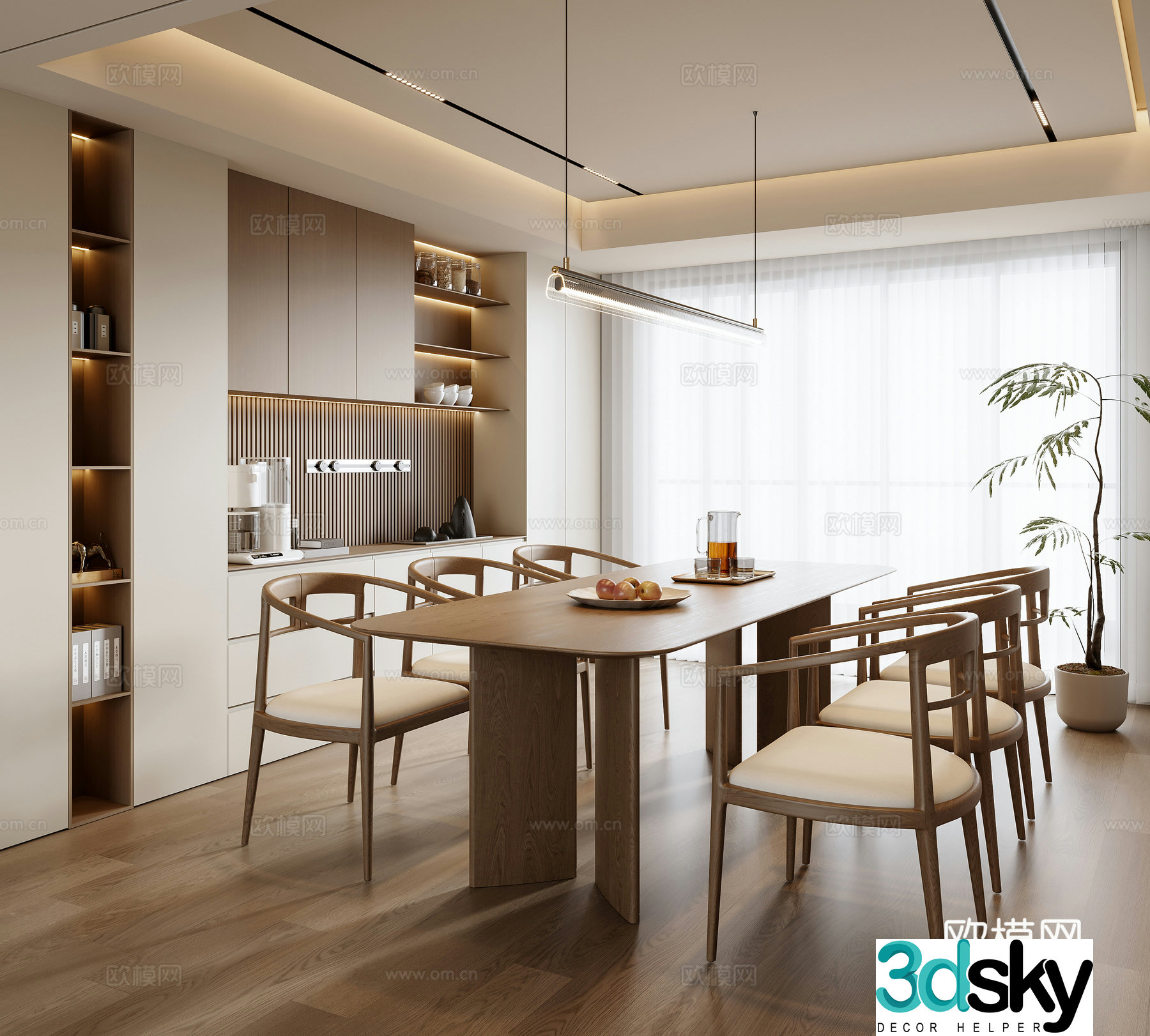 New Chinese restaurant 3d model