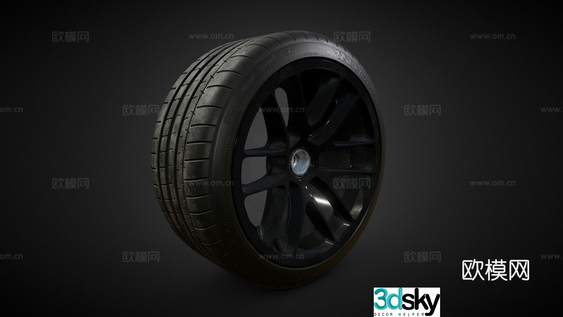 car tire wheel 3d model