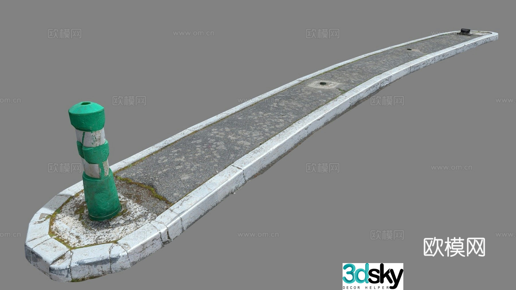 3d model of road divider