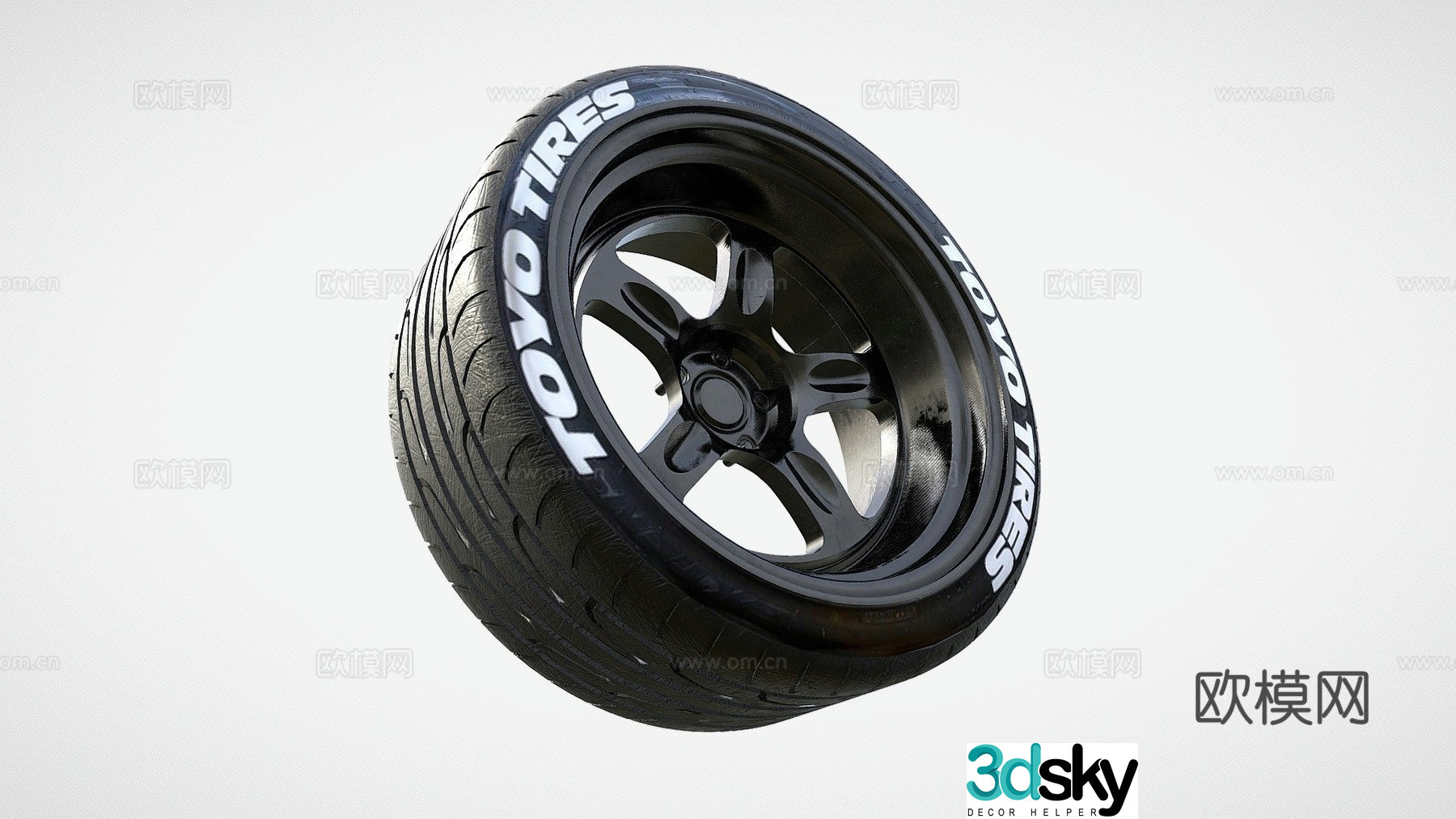 Tuned car wheel 3d model