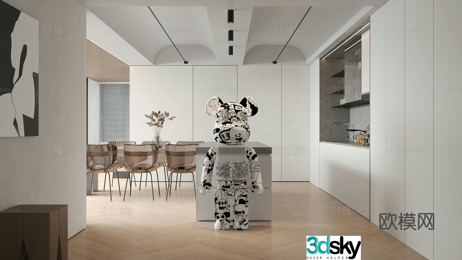 Modern restaurant 3d model