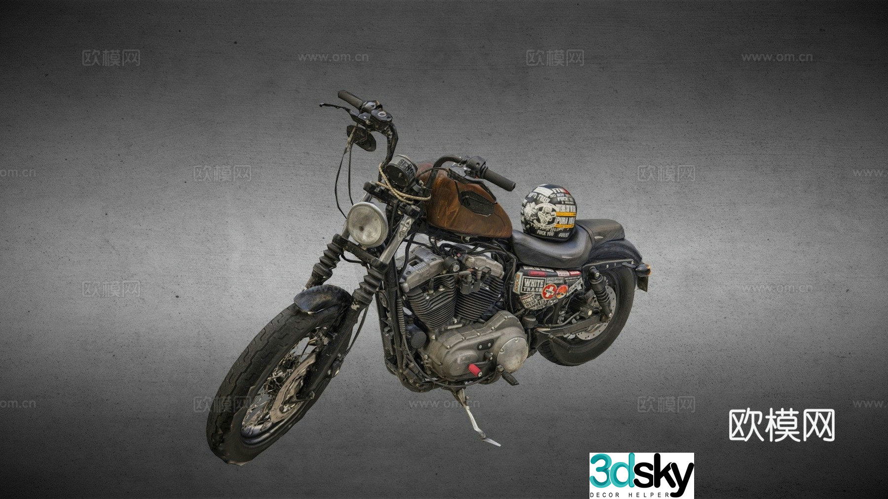Harley motorcycle motorcycle 3d model