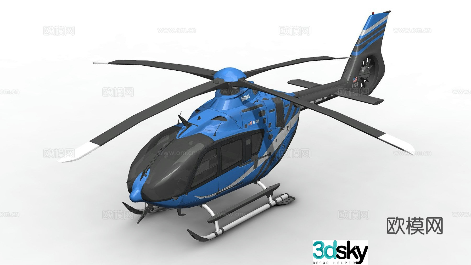 Airbus helicopter 3d model