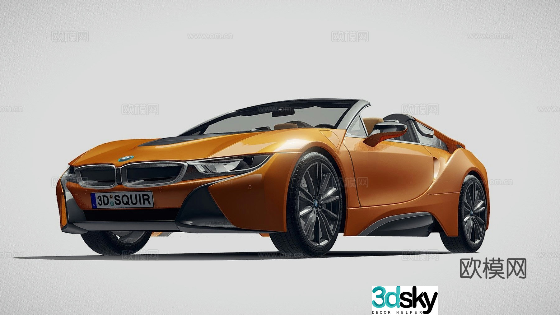 BMW i8 convertible 3d model