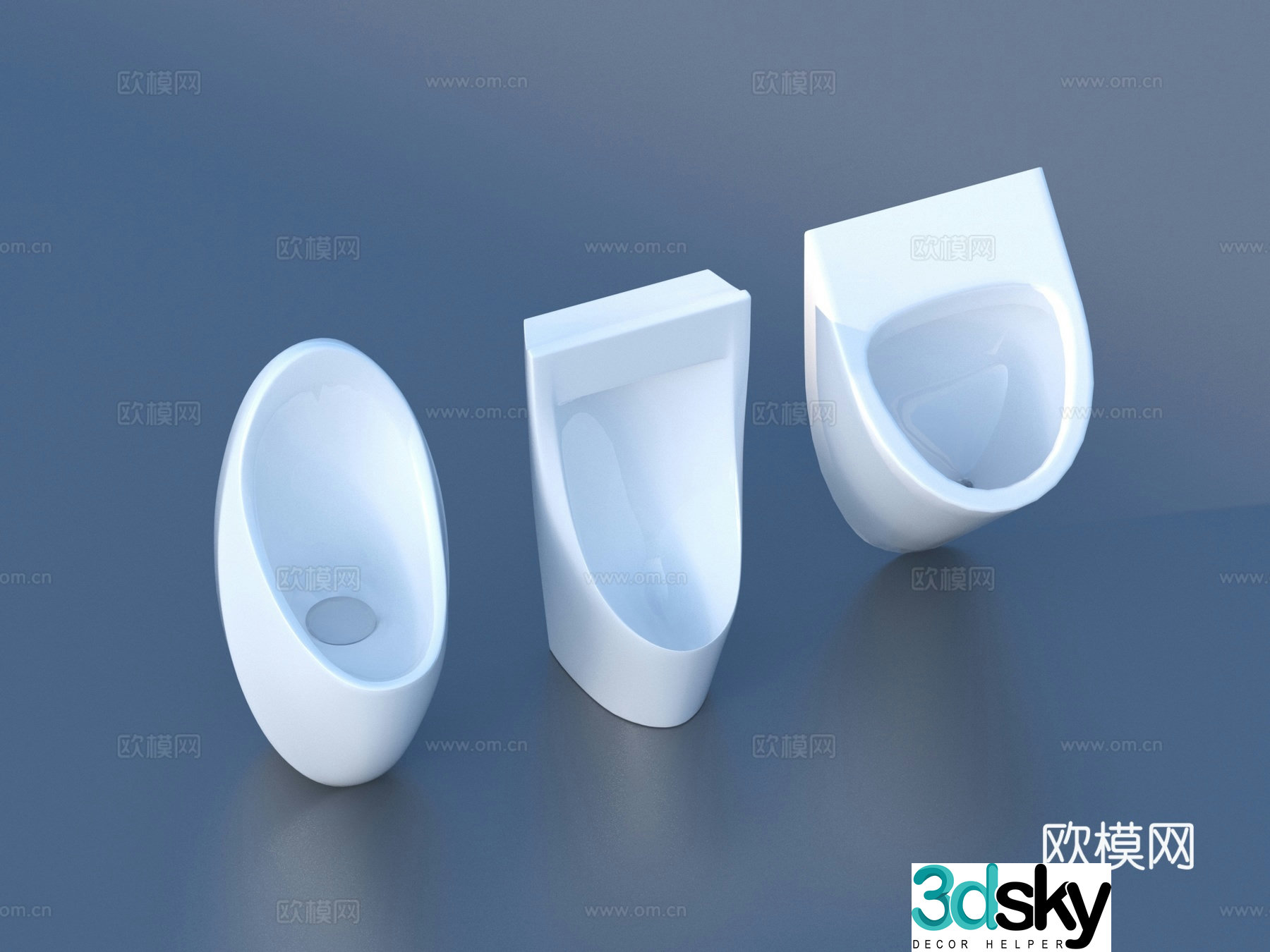 Urinal urinary pool 3d model