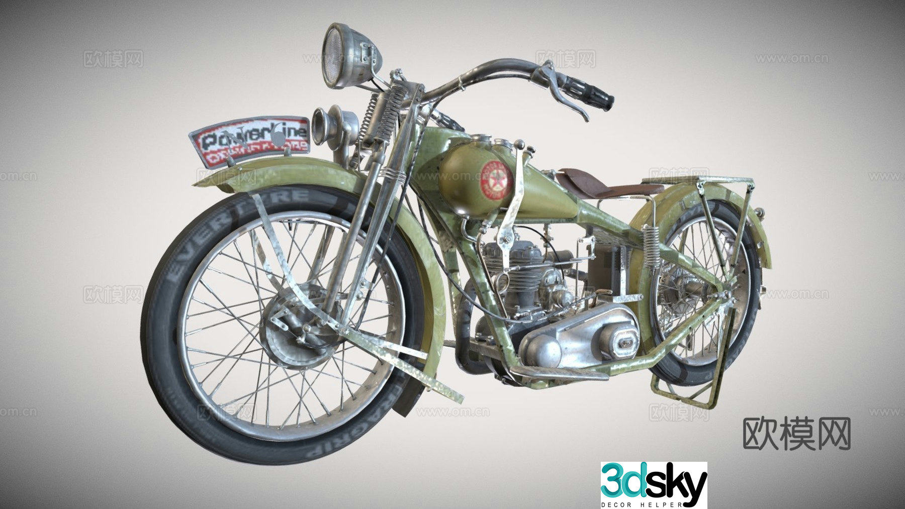 old motorcycle motorcycle 3d model