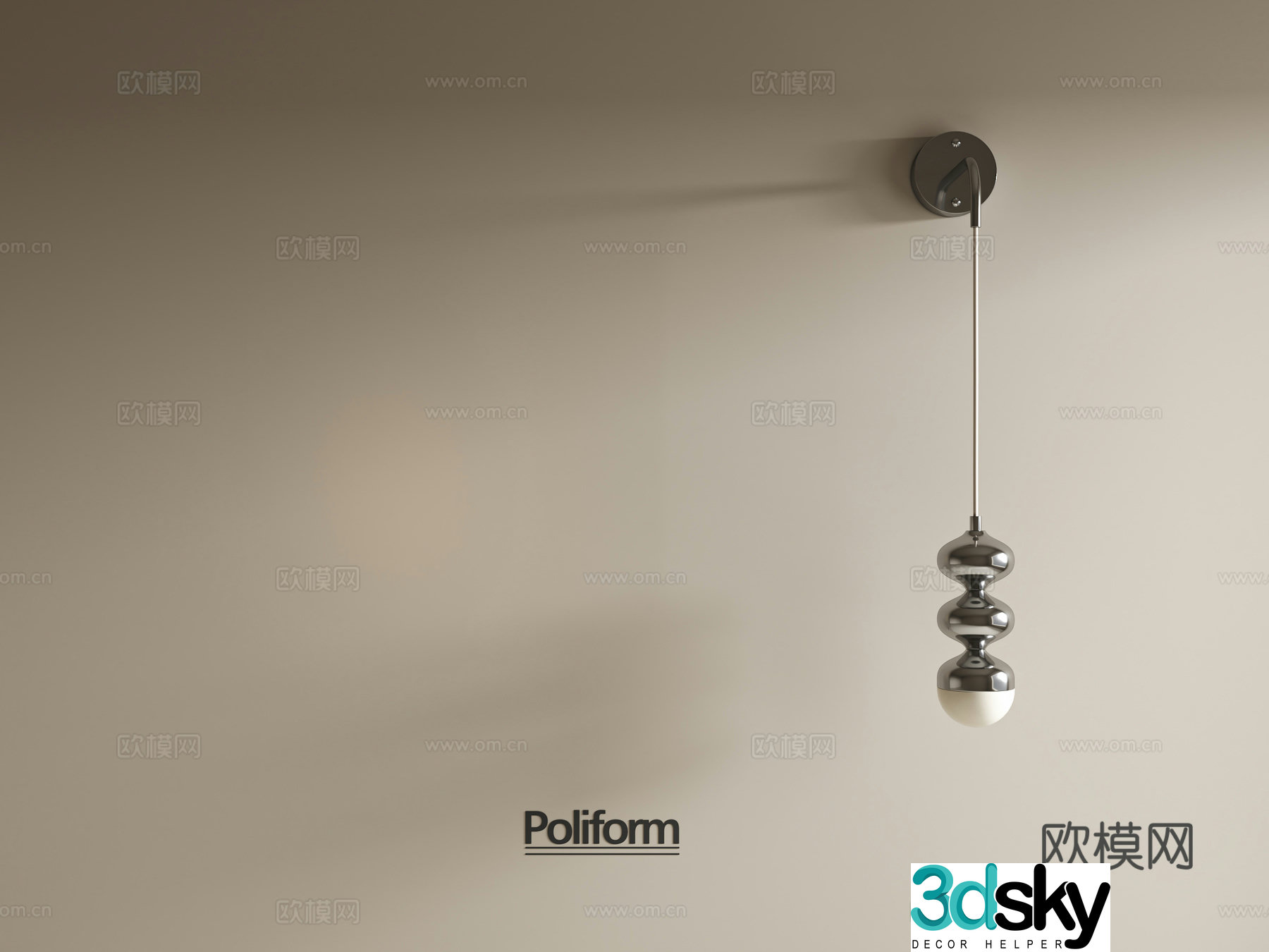 bedside wall lamp beaded wall lamp 3d model