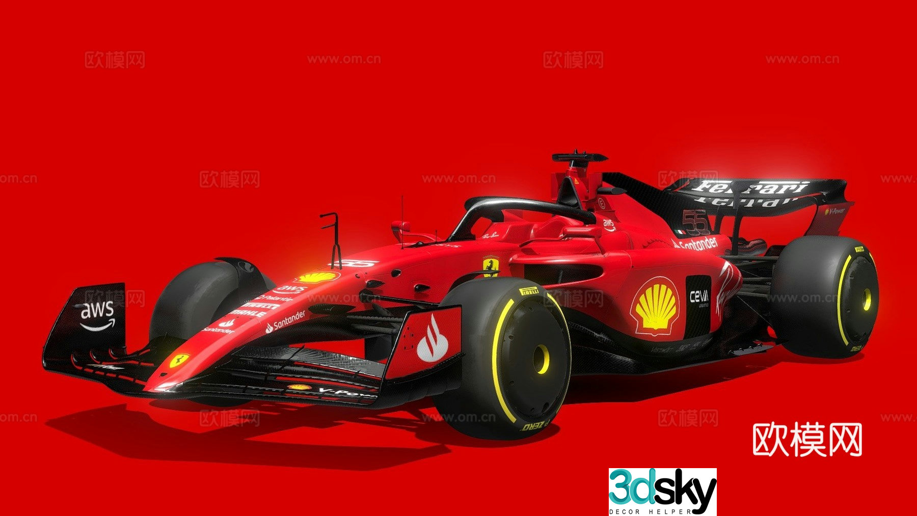 ferrari car race car 3d model