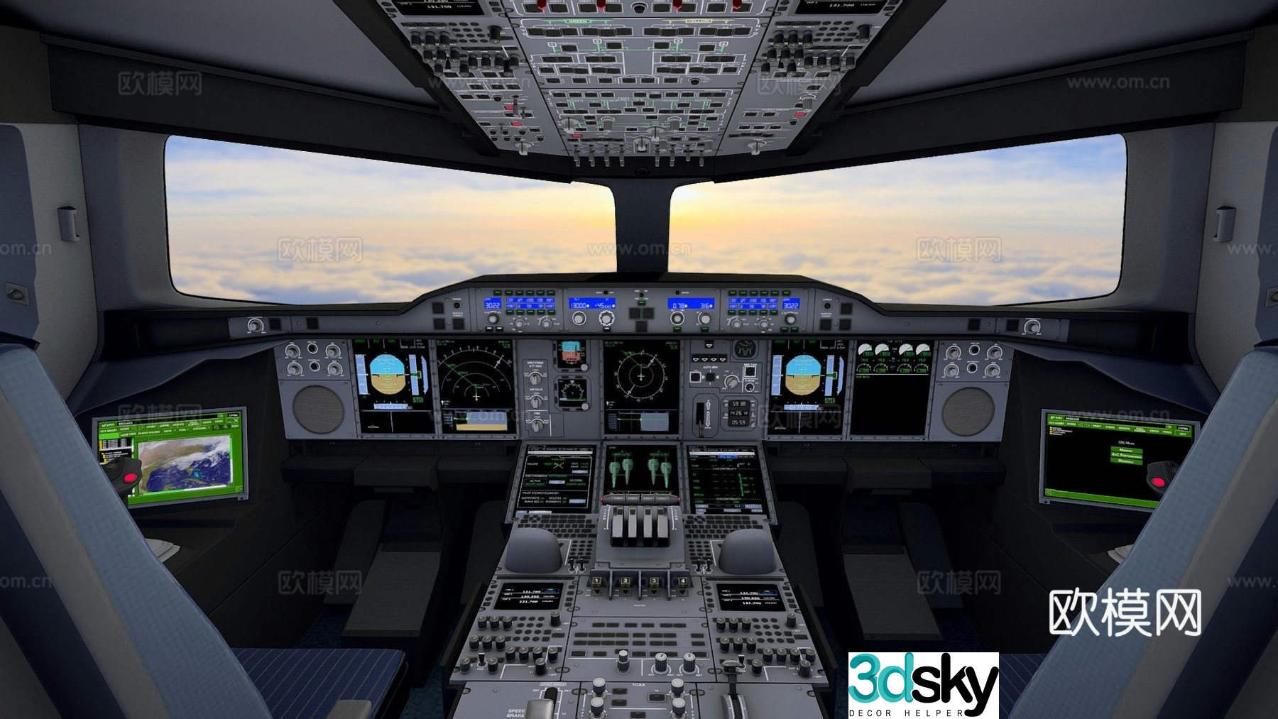 Airbus cockpit 3d model