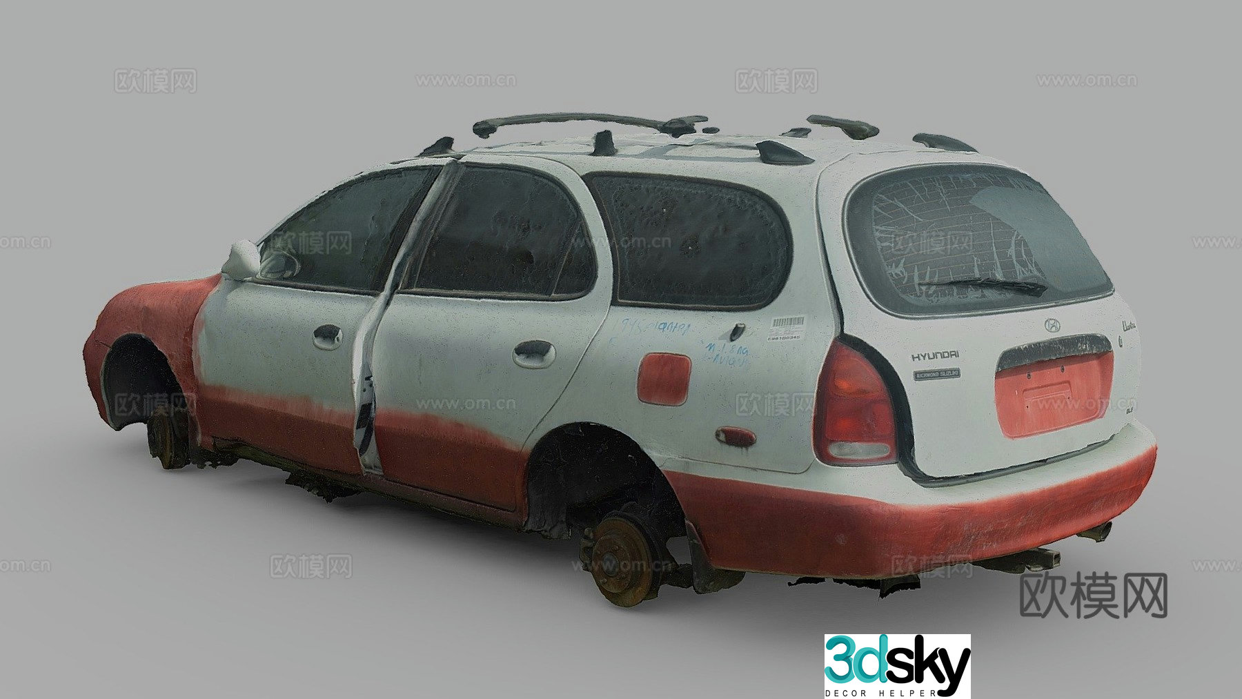 station wagon car 3d model
