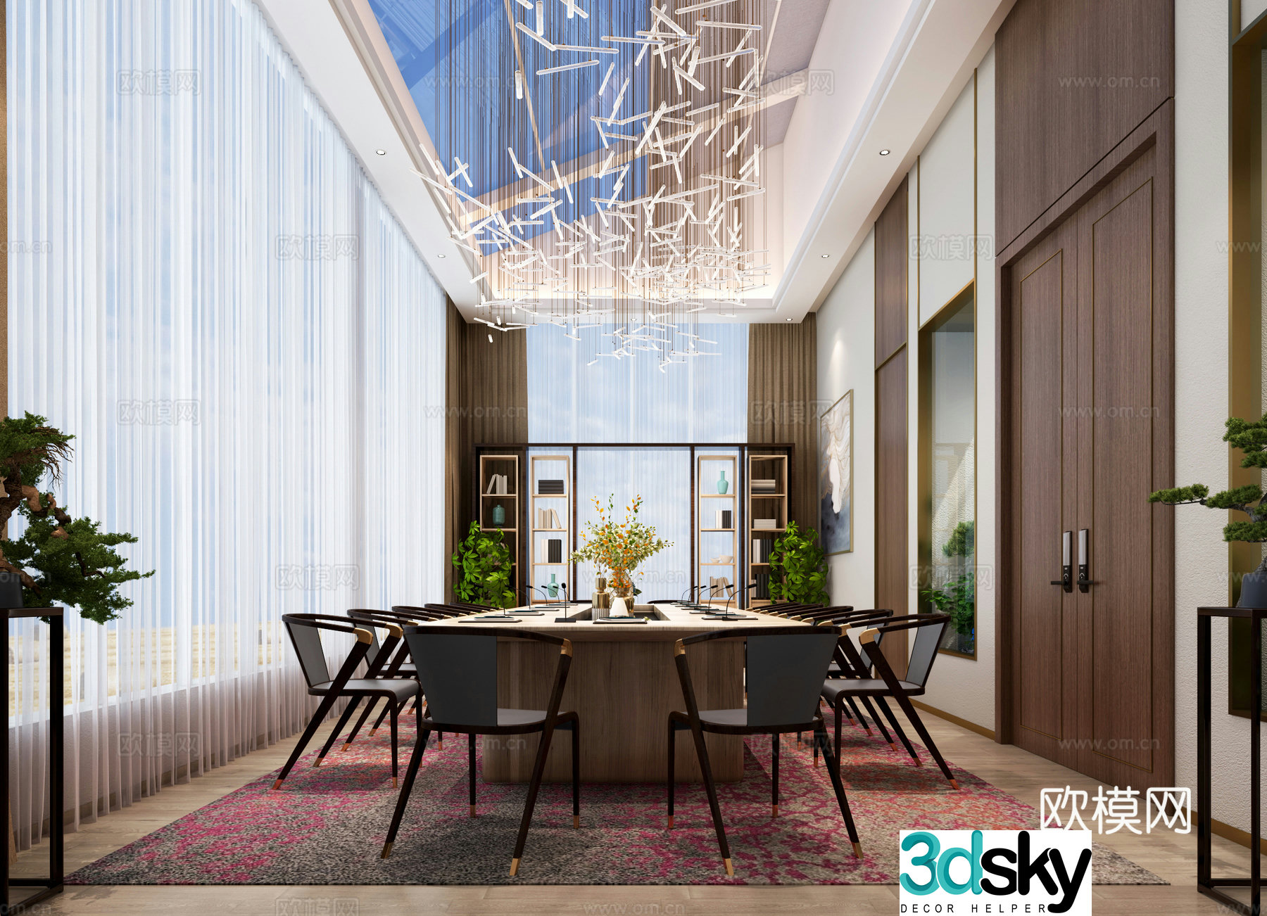 Modern conference room 3d model