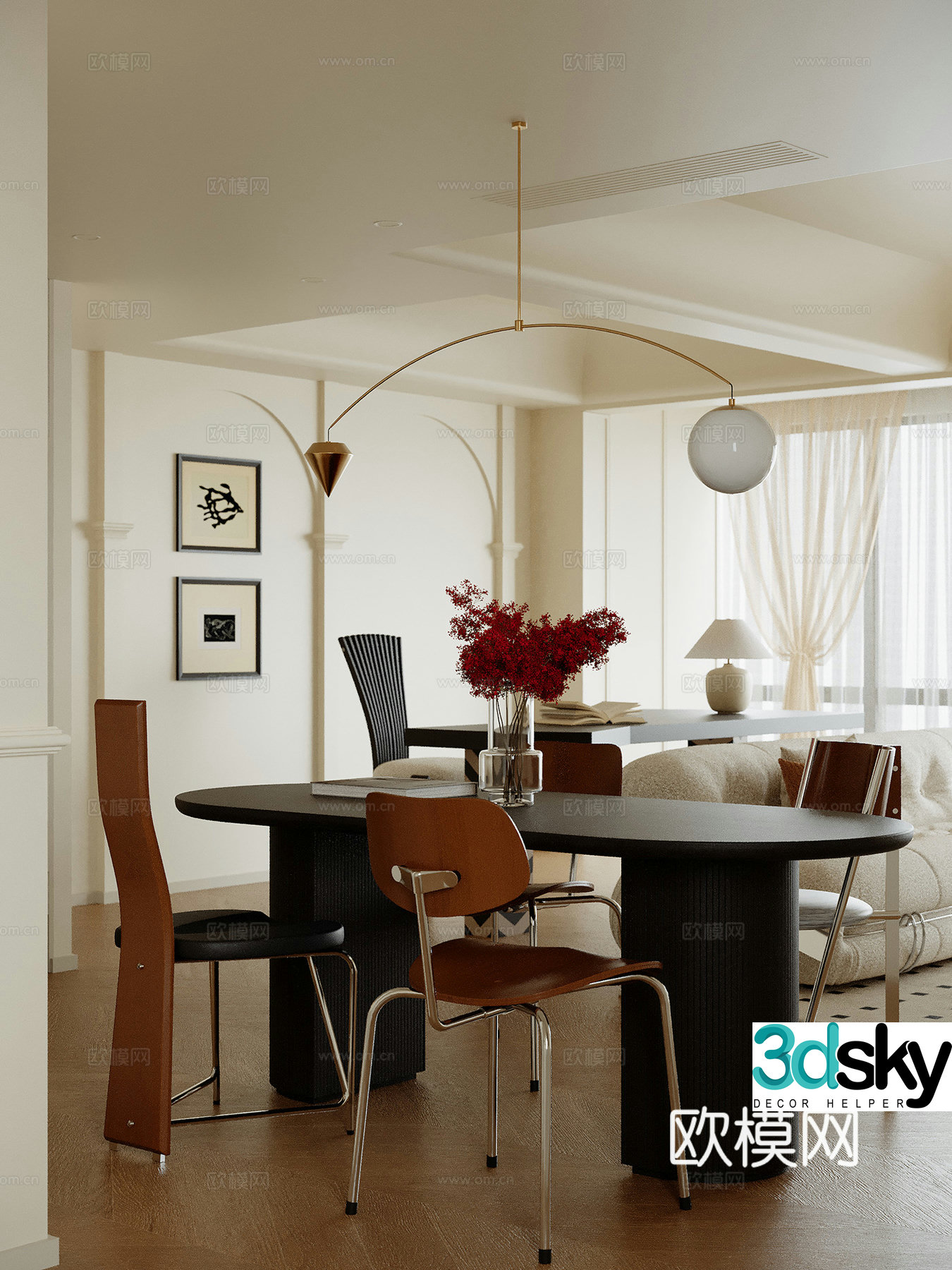 French restaurant 3d model