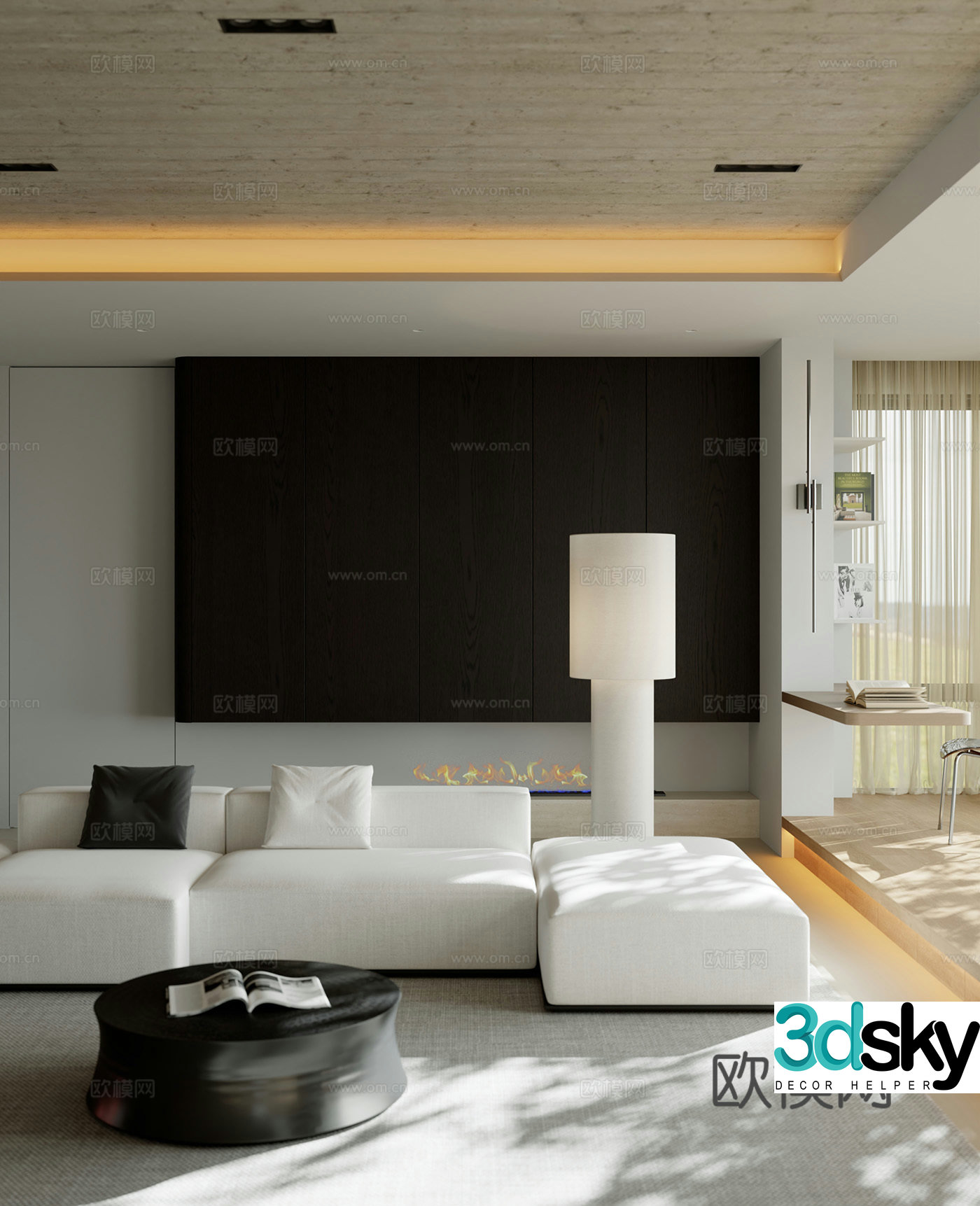 Modern living room 3d model