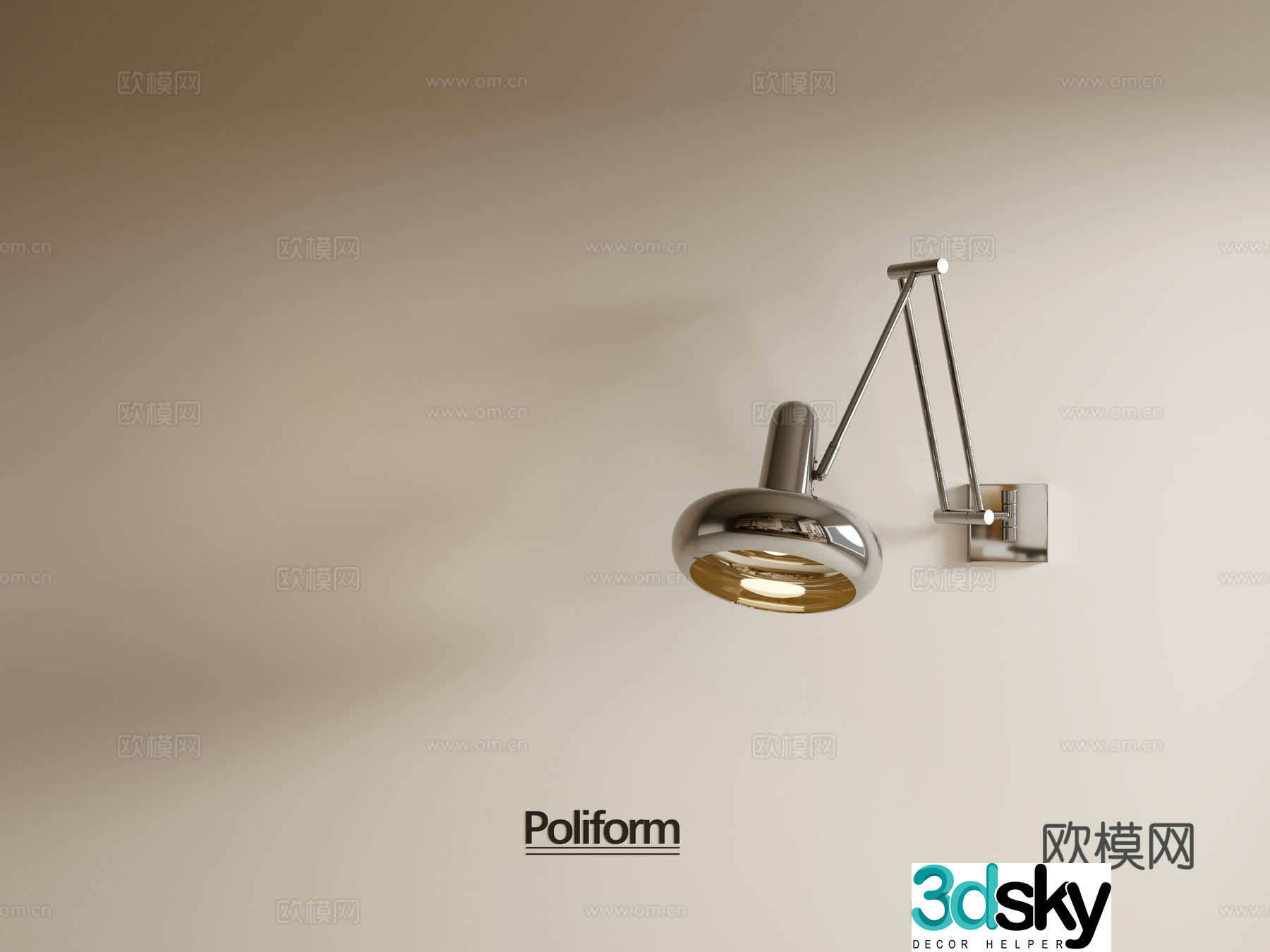 Simple wall lamp bedside wall lamp 3d model