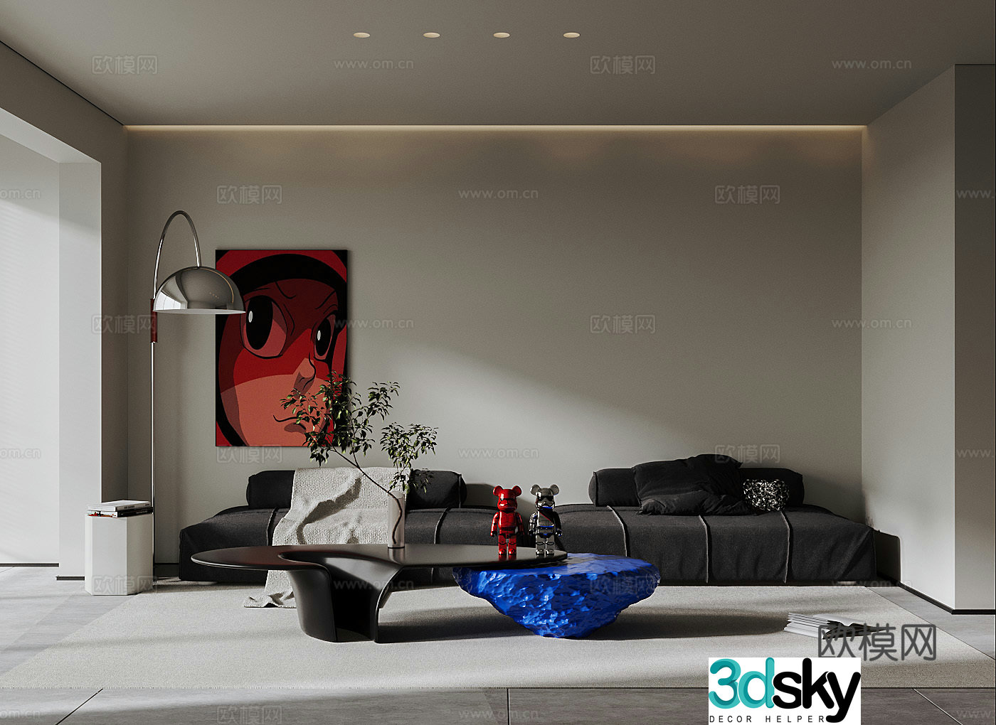 Modern living room 3d model