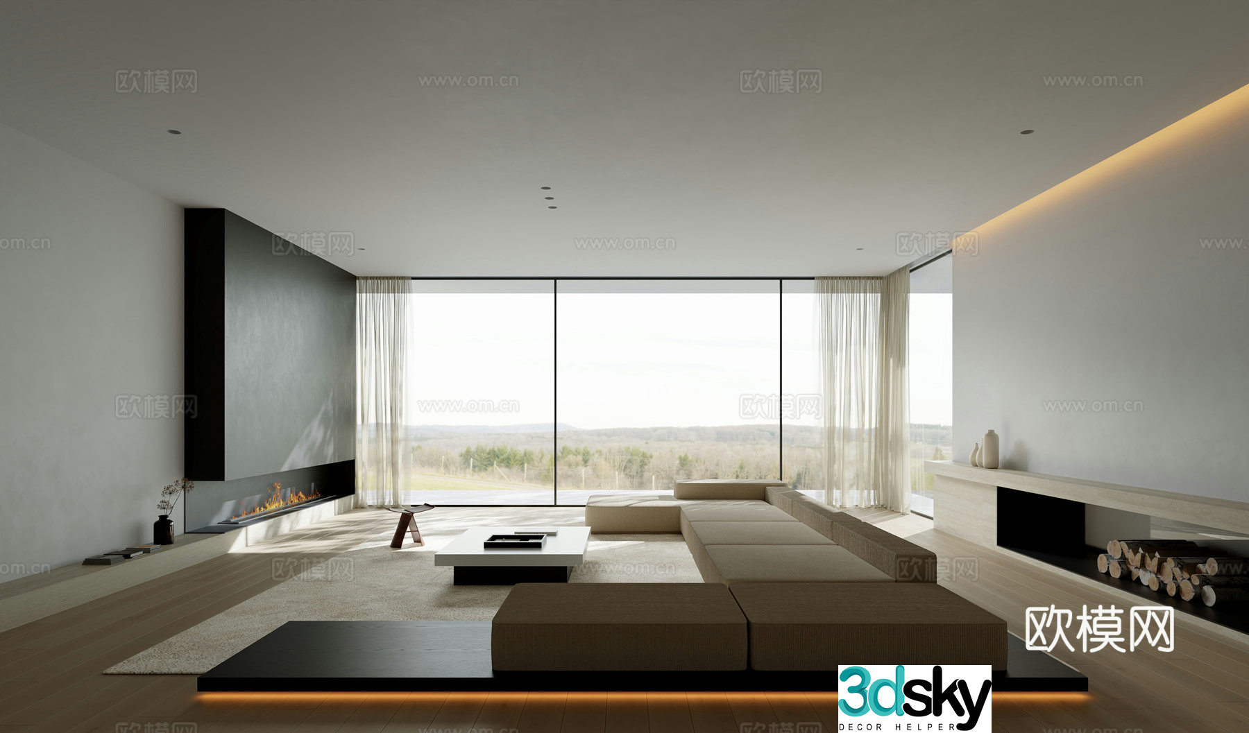 Modern living room 3d model