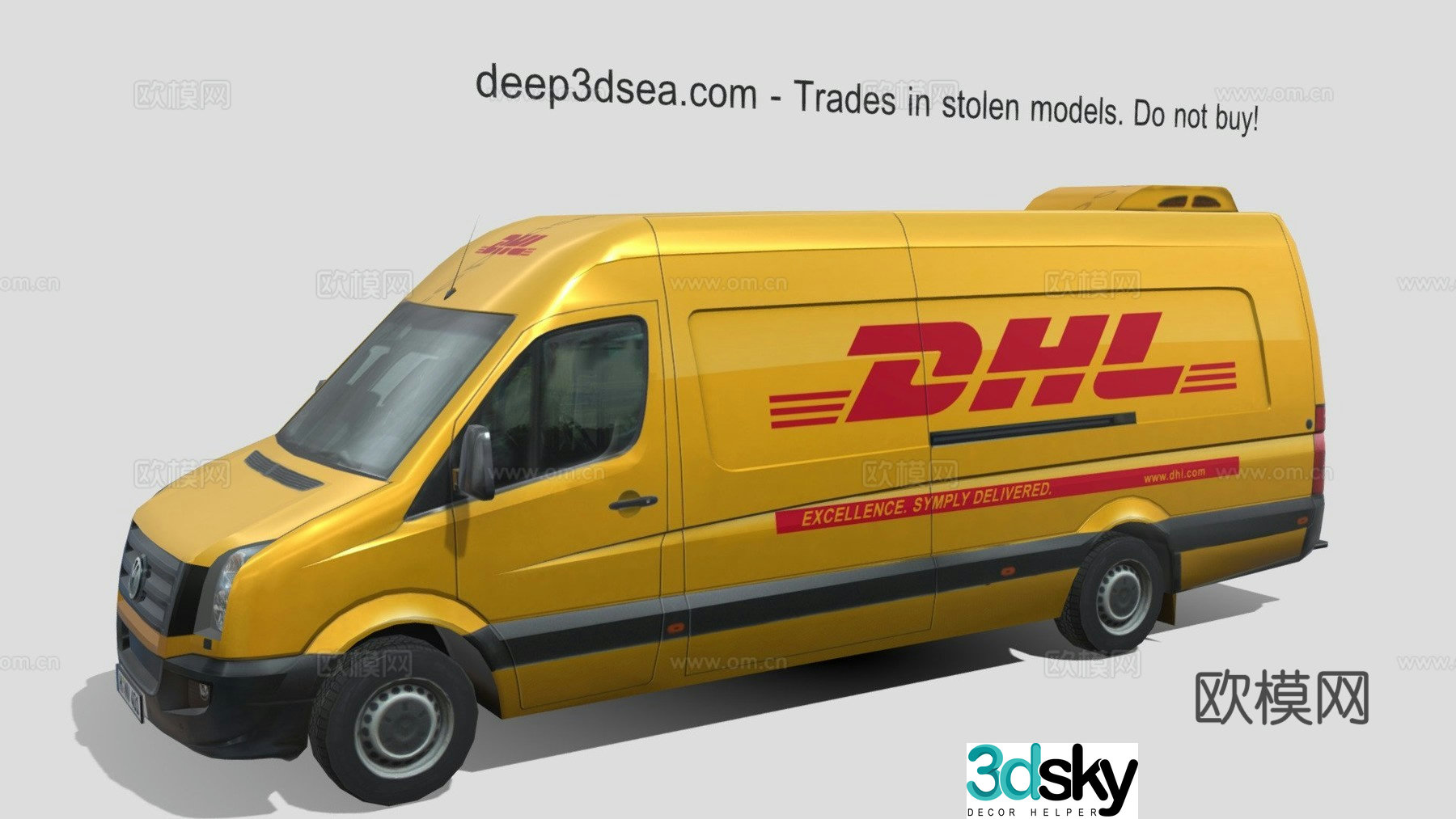 Volkswagen postal car 3d model
