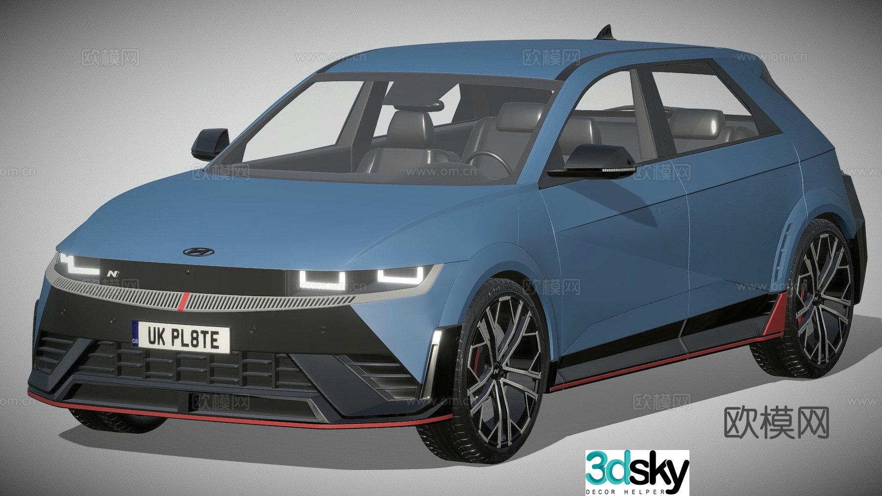 modern car sedan 3d model