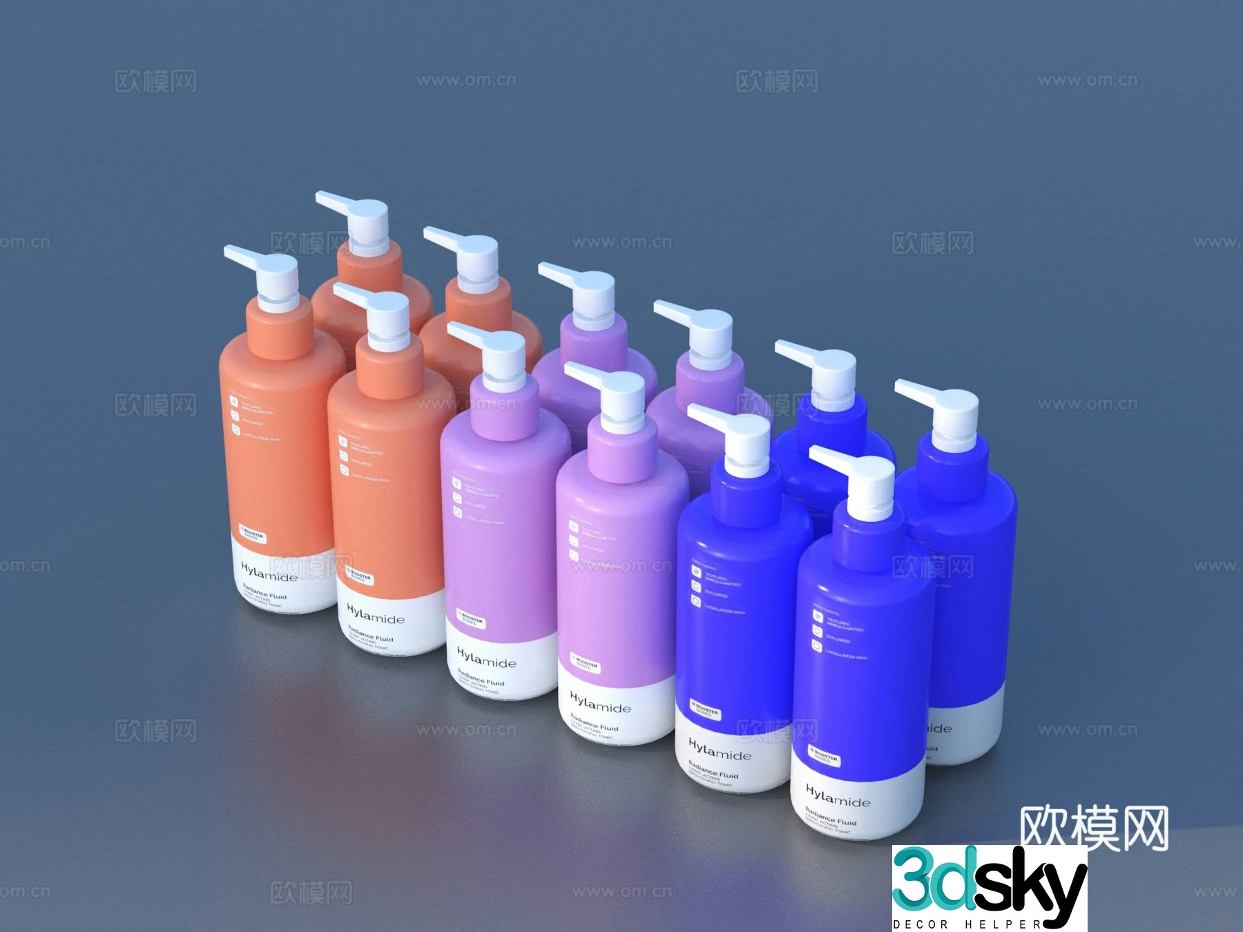 Cosmetics Shampoo Shower Wash Conditioner 3D Model